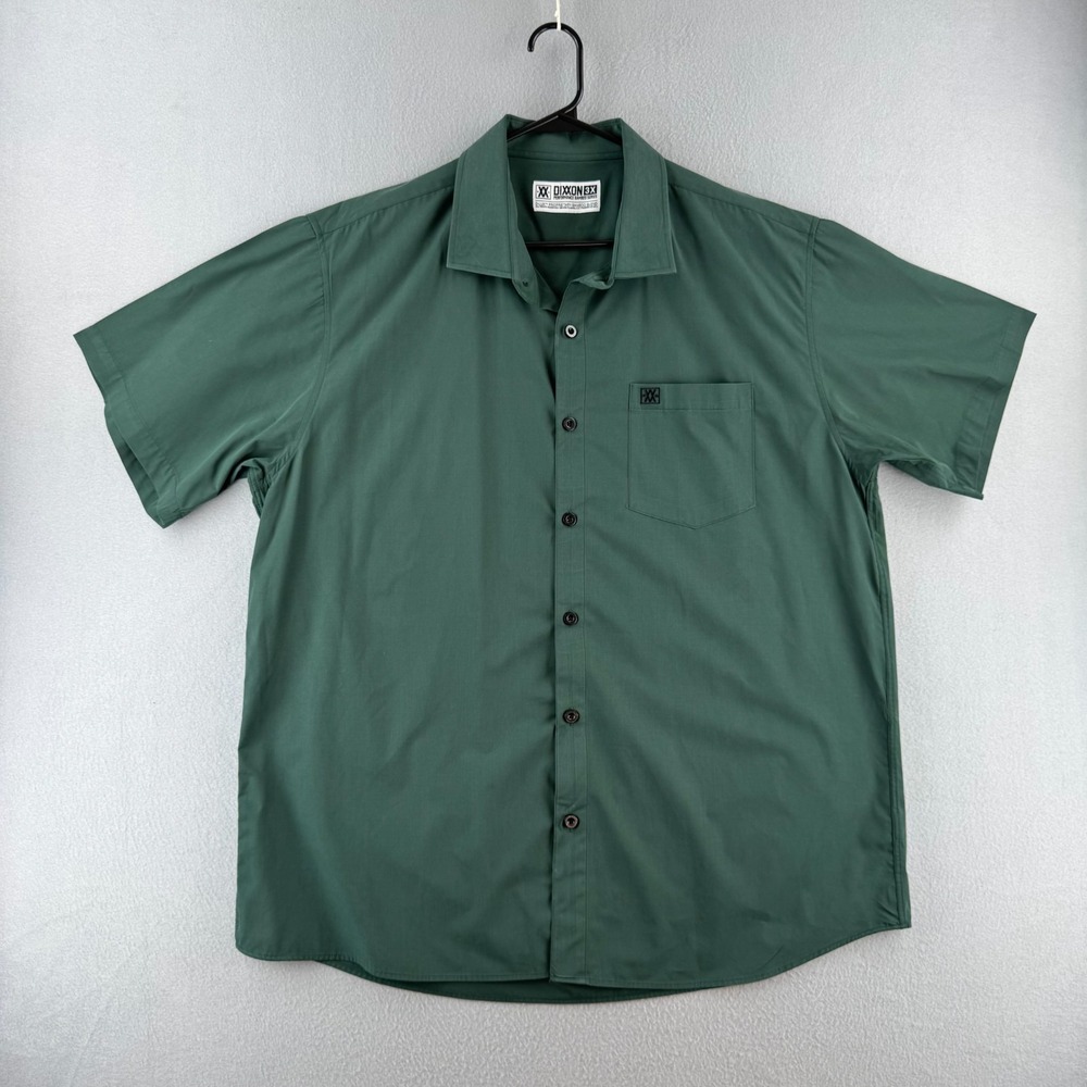 Dixxon Shirt Mens 3XL Green Performance Bamboo Series D-Lux Short Sleeve Button